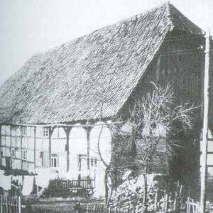 Historisches Foto von der Zehntscheune in Sabbenhausen